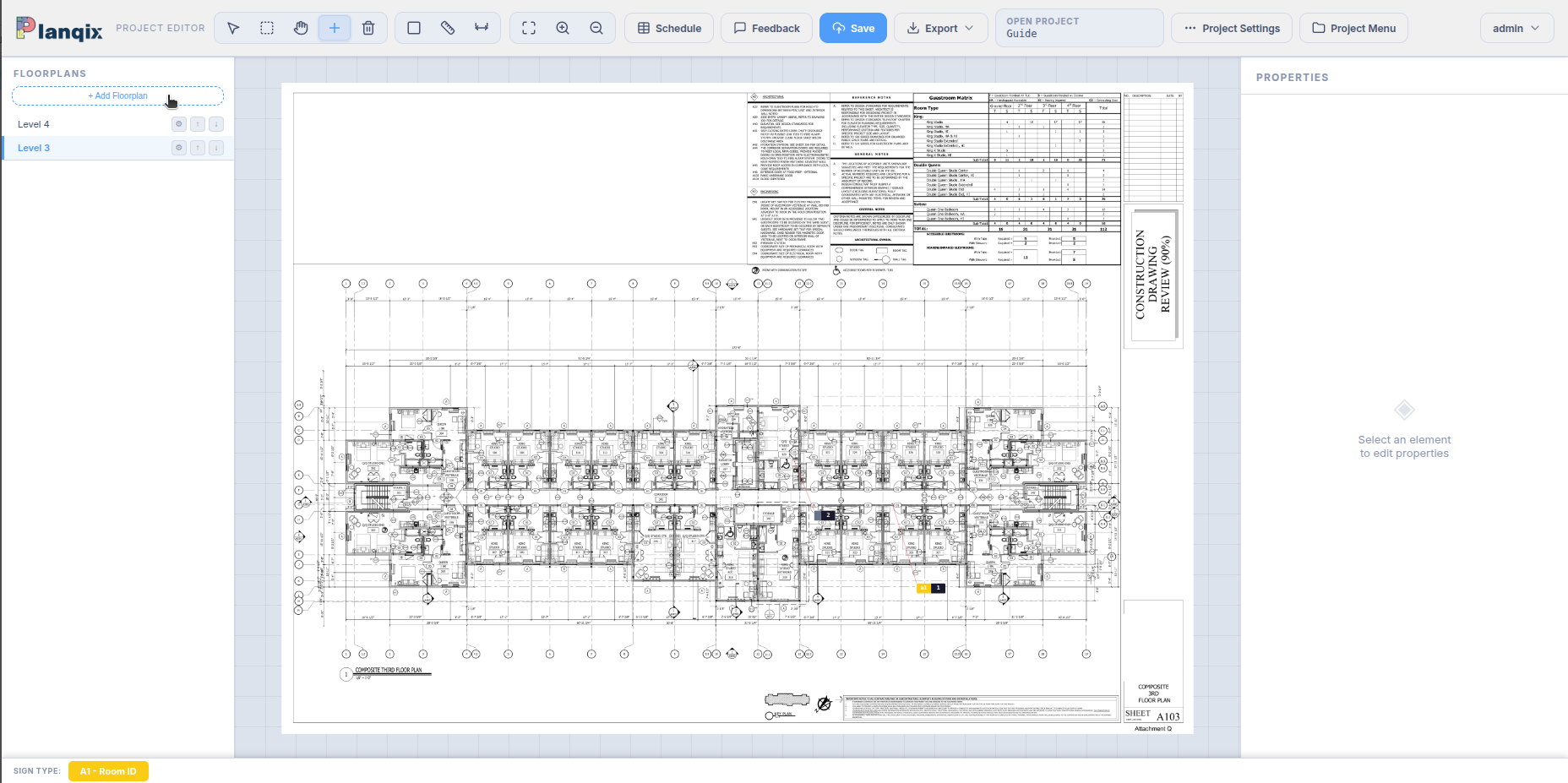 A second floor plan added and showing in the sidebar list